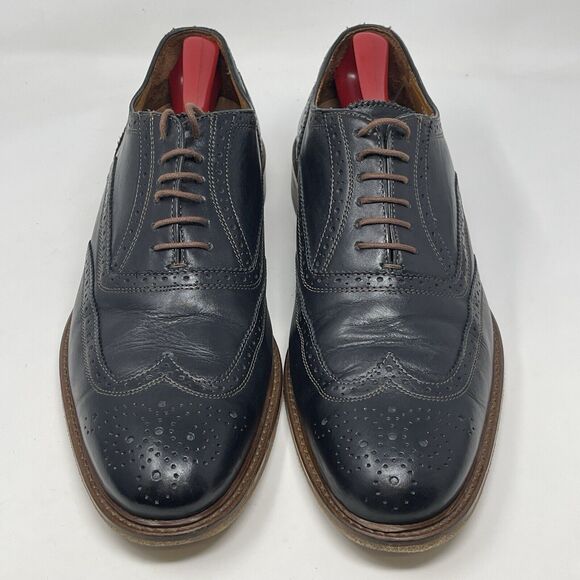 Johnston Murphy XCS Oxford Shoes Mens 10.5 M Black Leather Wingtip Waterproof - Picture 5 of 16